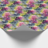 Purple, green abstract watercolor cadeaupapier (Hoek)