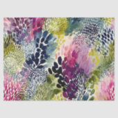 Purple, green abstract watercolor tissuepapier (Voorkant)