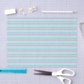 Purple, Green and Blue Pastel Stripes Tissuepapier (Craft)