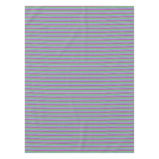 Purple Green Blue Stripes Tafelkleed (Voorkant)