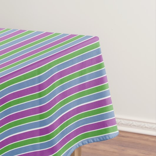 Purple Green Blue Stripes Tafelkleed (Voorbeeld)