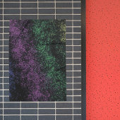 Purple-green cosmic gradient, dark shadows. poster