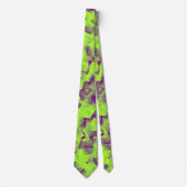 Purple Green Cubism Abstract Pattern Stropdas (Voorkant)