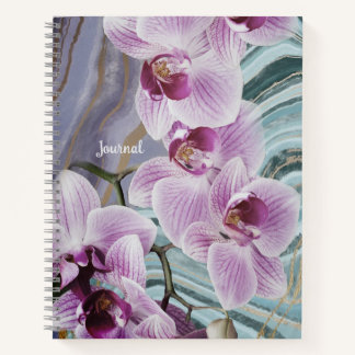 Purple Green Floral Geode Name Journal Notitieboek