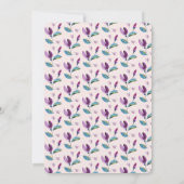 Purple Green Floral Watercolor Birthday Kaart (Achterkant)