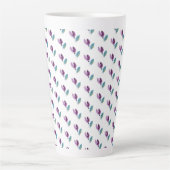 Purple Green Floral Watercolor Hand-painted Latte Mok (Voorkant)