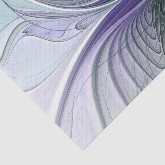 Purple Green Flower Modern Abstract Art Fractal Tissuepapier (Detail)