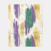 Purple Green Gold Carnival Mardi Gras Fleece Deken (Voorkant)