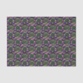 Purple, Green, Gold Stained Glass Tissue Paper Tissuepapier (Voorkant)