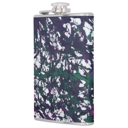 Purple, Green, Pink, Marble Artwork Heupfles (Links)