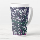 Purple, Green, Pink, Marble Artwork Latte Mok (Rechterhoek)
