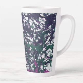Purple, Green, Pink, Marble Artwork Latte Mok