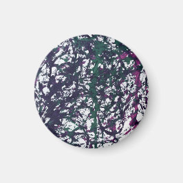 Purple, Green, Pink, Marble artwork Magneet
