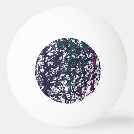 Purple, Green, Pink, Marble Artwork Pingpongbal (Achterkant)