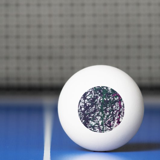 Purple, Green, Pink, Marble Artwork Pingpongbal (Net)