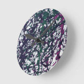Purple, Green, Pink, Marble artwork Ronde Klok (Hoek)