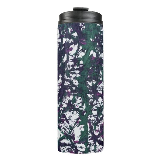 Purple, Green, Pink, Marble Artwork Thermosbeker (Voorkant)