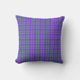 Purple Green Plaid Pattern Kussen