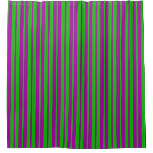 Purple Green Stylish Stripes Pattern Design  Douchegordijn (Voorkant)