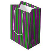 Purple Green Stylish Stripes Pattern Design  Medium Cadeauzakje