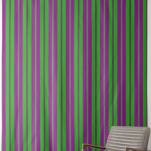 Purple Green Stylish Stripes Pattern Design  Stof