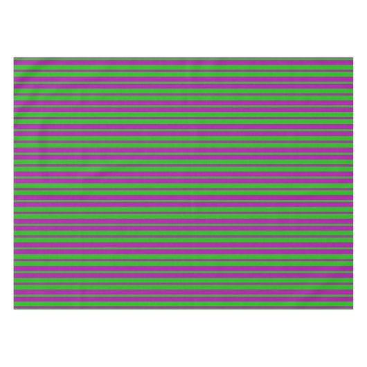 Purple Green Stylish Stripes Pattern Design  Tafelkleed (Voorkant (Horizontaal))