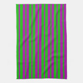 Purple Green Stylish Stripes Pattern Design Theedoek (Verticaal)