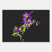 Purple Green Unicorn Splattered Paint  Inpakpapier Vel (Voorkant 2)