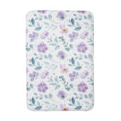 Purple Green Watercolor Wildflower Badmat (Voorkant Verticaal)