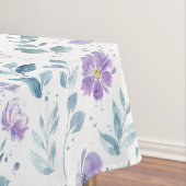 Purple Green Watercolor Wildflower Tafelkleed (Voorbeeld)