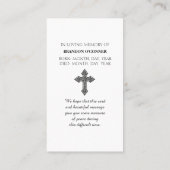 Purple Green Yellow Blue Sympathy Card Visitekaartje (Achterkant)