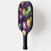 PURPLE GREEN YELLOW MARDI GRAS BALLOONS PICKLEBALL PADDLE (Links)