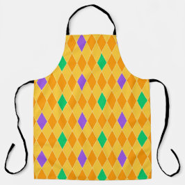 PURPLE GREEN YELLOW MARDI GRAS DIAMOND PATTERN SCHORT