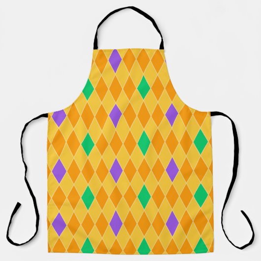 PURPLE GREEN YELLOW MARDI GRAS DIAMOND PATTERN SCHORT (Voorkant)