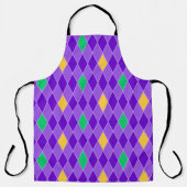 PURPLE GREEN YELLOW MARDI GRAS DIAMOND PATTERN SCHORT (Voorkant)