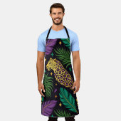 PURPLE GREEN YELLOW MARDI GRAS FEATHERS SCHORT (Gedragen)