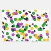 PURPLE GREEN YELLOW MARDI GRAS PATTERNS INPAKPAPIER VEL (Voorkant 2)