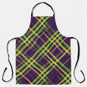 PURPLE GREEN YELLOW MARDI GRAS PLAID PATTERN SCHORT (Voorkant)