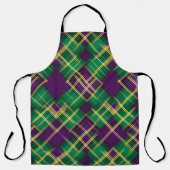 PURPLE GREEN YELLOW MARDI GRAS PLAID PATTERN SCHORT (Voorkant)