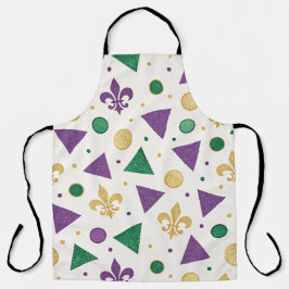 PURPLE GREEN YELLOW MARDI GRAS SHAPES SCHORT