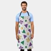 PURPLE GREEN YELLOW MARDI GRAS SHAPES SCHORT (Gedragen)