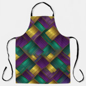 PURPLE GREEN YELLOW MARDI GRAS WEAVE PATTERN SCHORT (Voorkant)
