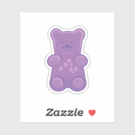 purple gummy bear sticker