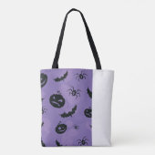 Purple Halloween Tote with creatures booo Tote Bag (Achterkant)