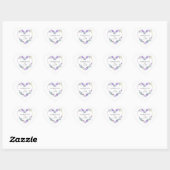 Purple Handmade with Love Quote Floral Heart Hart Sticker (Vel)