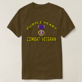 Purple Heart Combat Veteran (1) T-shirt (Design voorkant)