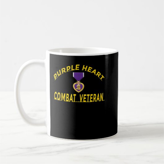 Purple Heart Combat Veteran Koffiemok (Links)