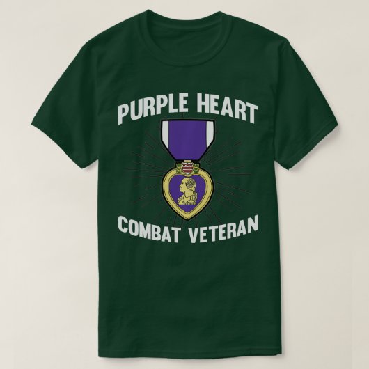 Purple Heart Combat Veteran Soldier T-shirt (Design voorkant)