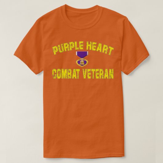 Purple Heart Combat Veteran  T-shirt (Design voorkant)