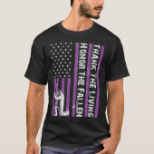 Purple Heart Day Military Honor The Fallen, Thanks T-shirt (Voorkant)